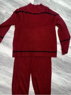 Sweatpants Set - burgundy
